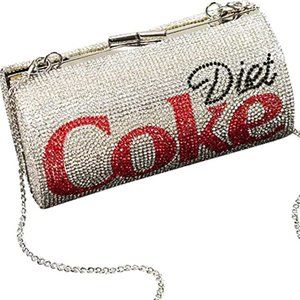 Diet Coke Rhinestone Crossbody Clutch